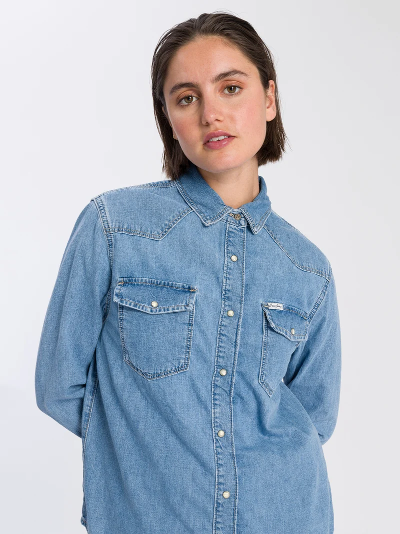 DAMEN JEANS HEMD