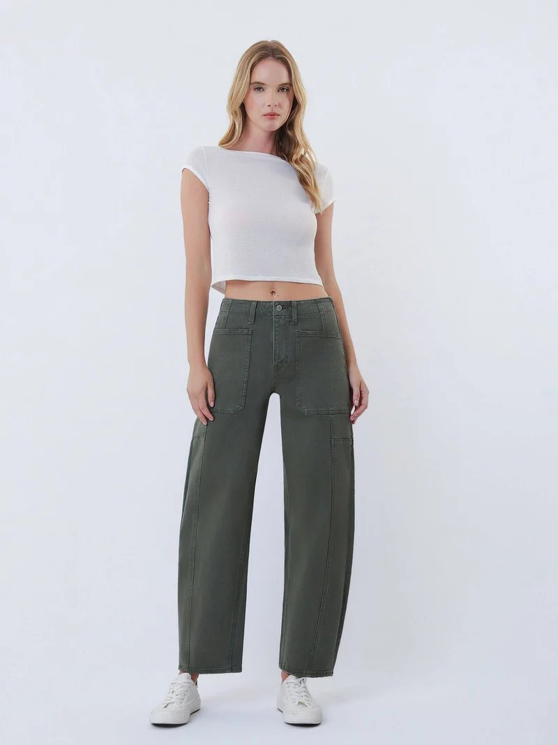Green barrel Pant