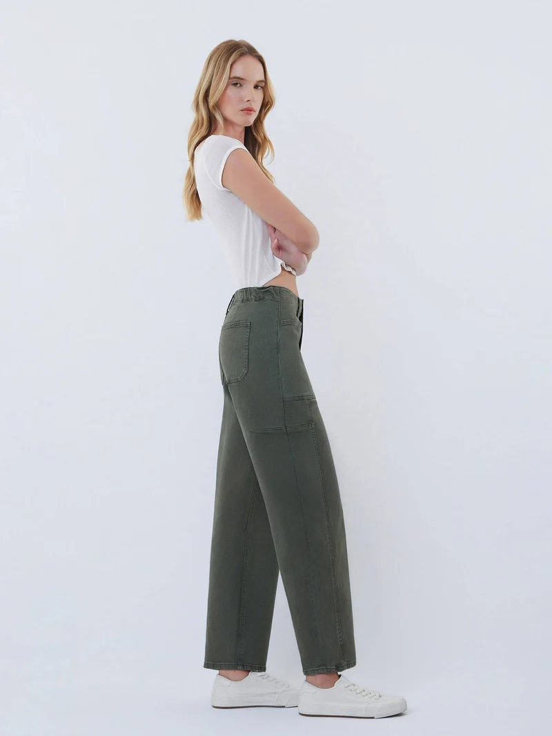 Green barrel Pant