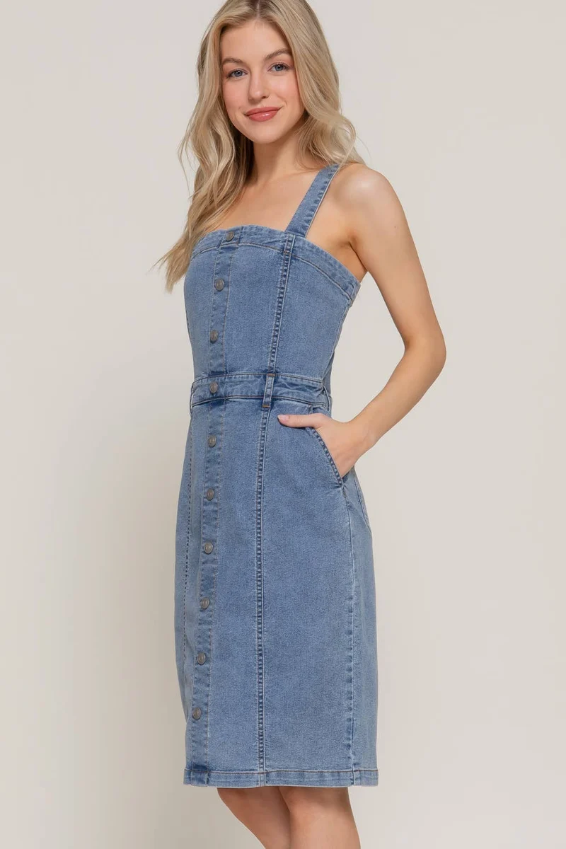 Stretch Denim Dress