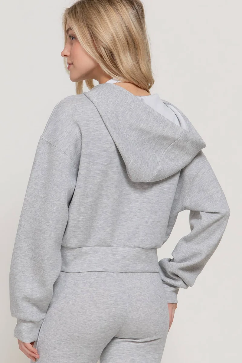 Long Sleeve Soft Modal Scuba Hoodie Jacket