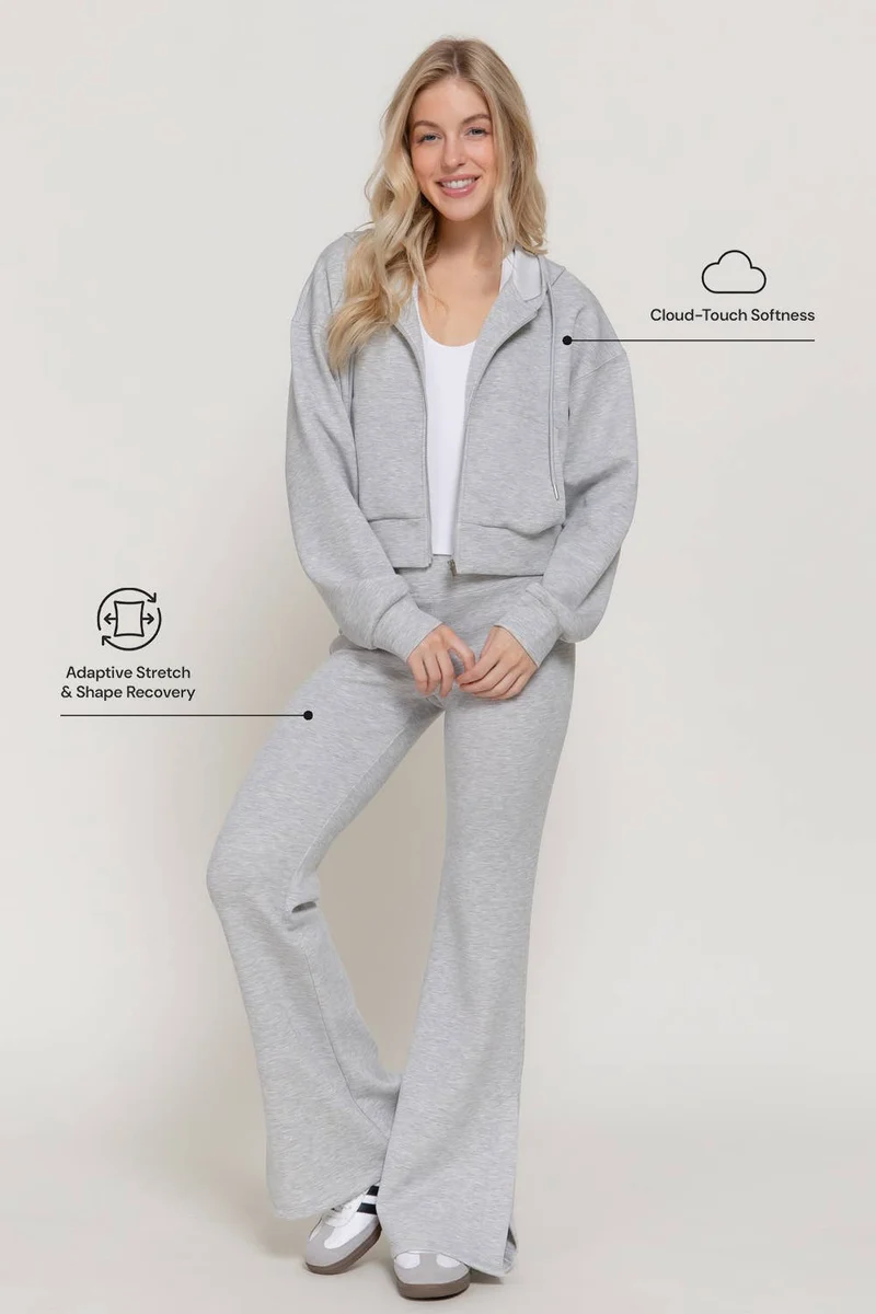 Long Sleeve Soft Modal Scuba Hoodie Jacket