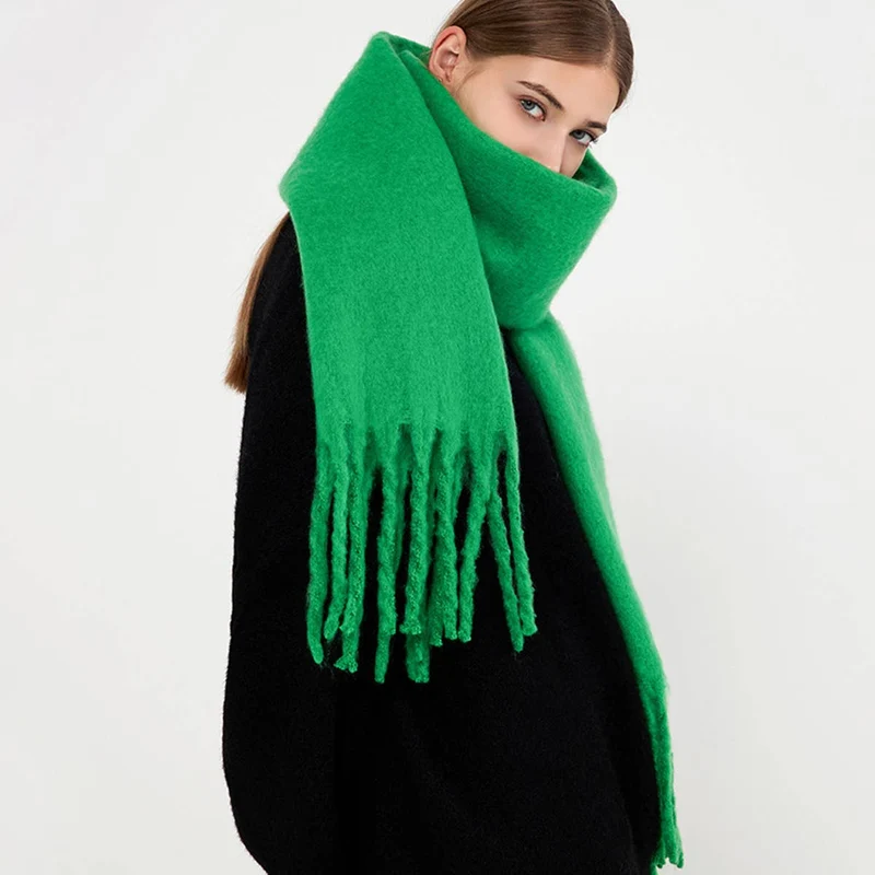 Soft Mohair Feel Scarf - Cozy Winter Wrap_CWASC0323: LIGHTPURPLE / (OS) 1