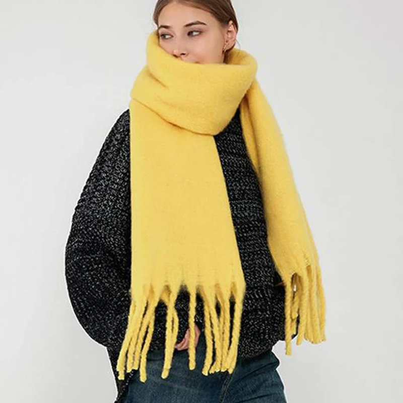 Soft Mohair Feel Scarf - Cozy Winter Wrap_CWASC0323: LIGHTPURPLE / (OS) 1