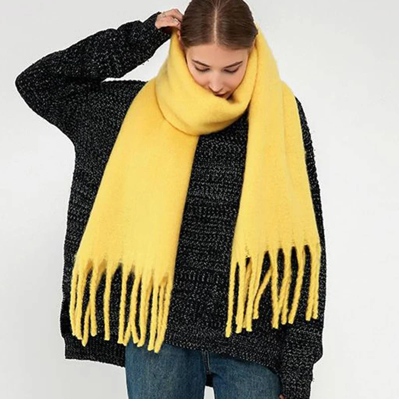 Soft Mohair Feel Scarf - Cozy Winter Wrap_CWASC0323: LIGHTPURPLE / (OS) 1