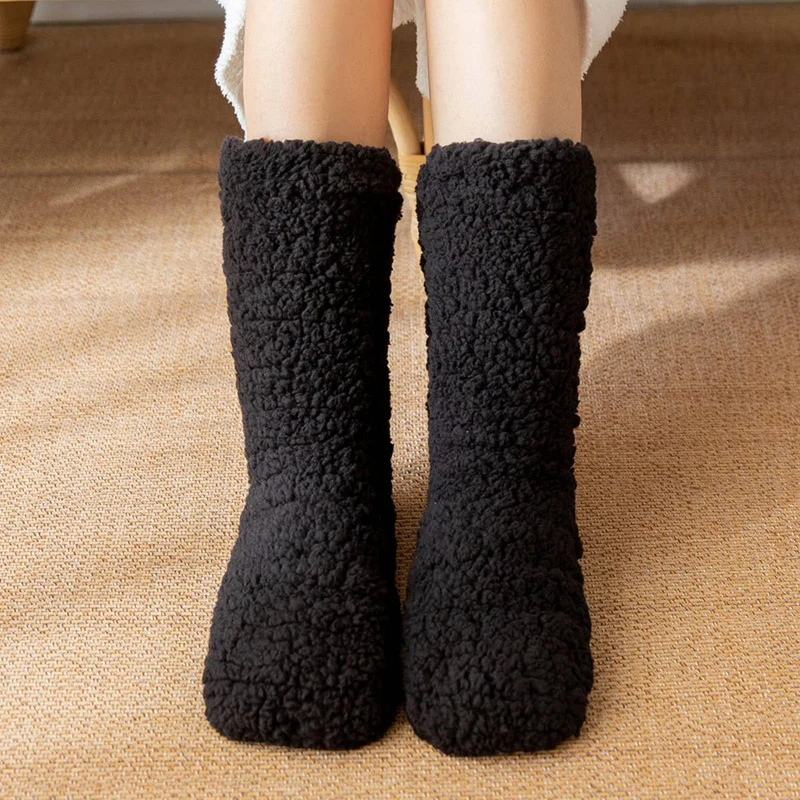 Leg Warmer Indoor Plush Black