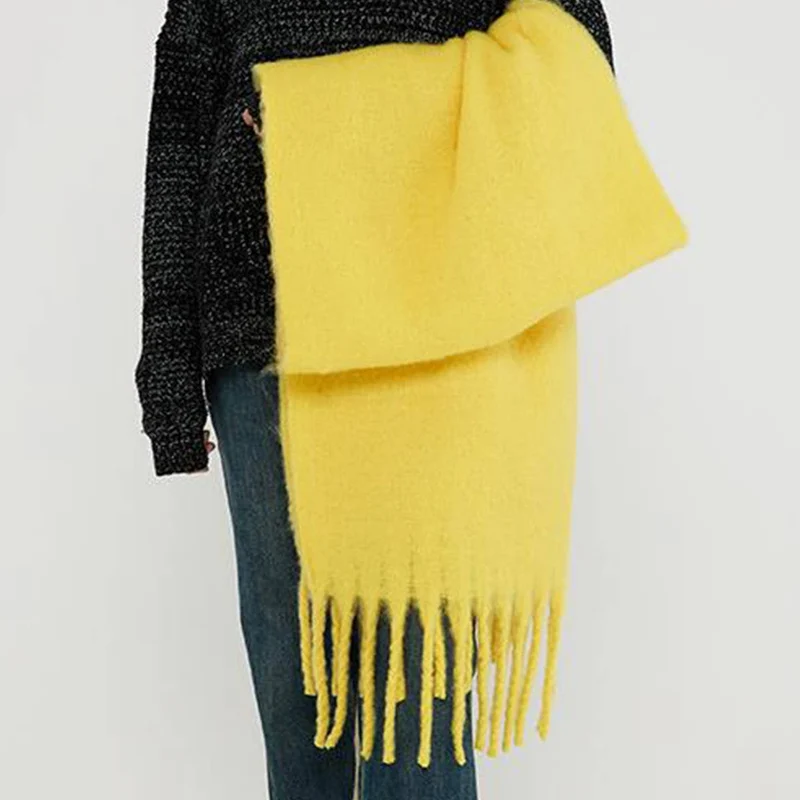 Soft Mohair Feel Scarf - Cozy Winter Wrap_CWASC0323: ROYALBLUE / (OS) 1
