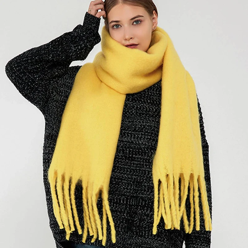 Soft Mohair Feel Scarf - Cozy Winter Wrap_CWASC0323: ROYALBLUE / (OS) 1