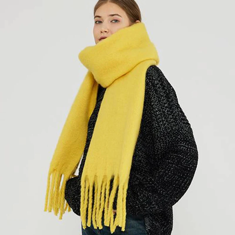 Soft Mohair Feel Scarf - Cozy Winter Wrap_CWASC0323: ROYALBLUE / (OS) 1