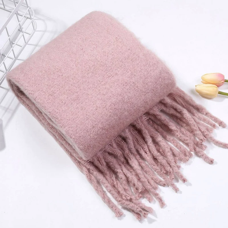 Soft Mohair Feel Scarf - Cozy Winter Wrap_CWASC0323: ROYALBLUE / (OS) 1