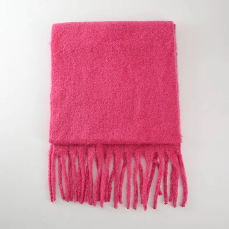 Soft Mohair Feel Scarf - Cozy Winter Wrap_CWASC0323: Yellow / (OS) 1