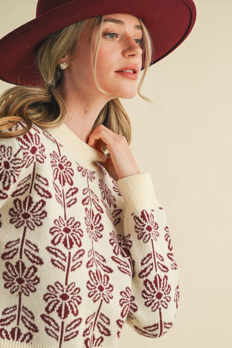 Floral Sweater