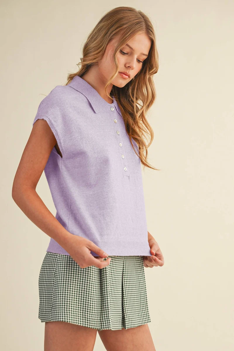 Cap Sleeve Sweater CHARCOAL