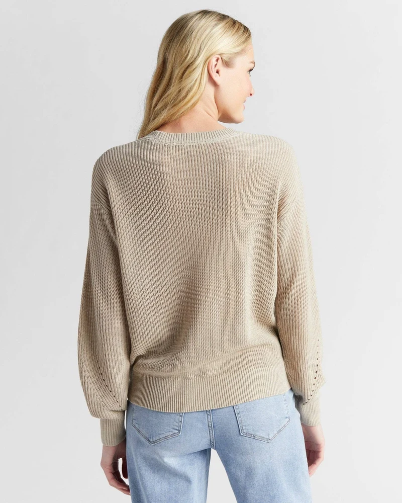 Coastal Crewneck Sweater: Oatmeal