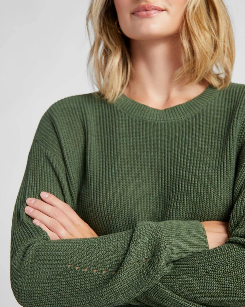 Coastal Crewneck Sweater: Oatmeal