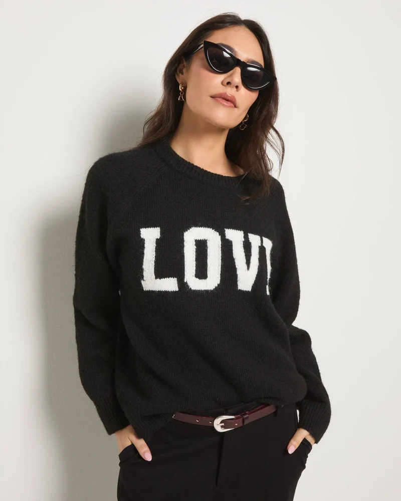 "Love" Graphic Sweater