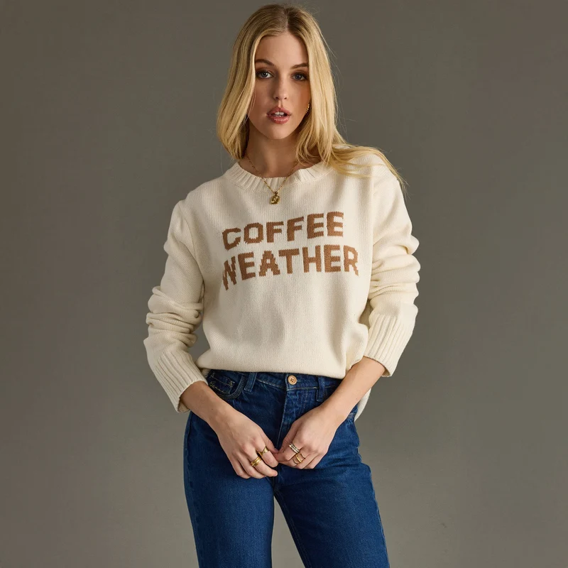 Ivory Coffee Weather Sweater