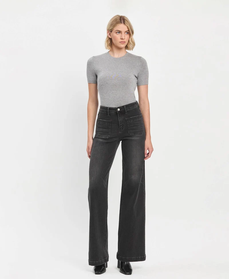 High rise patch pocket trouser Pant