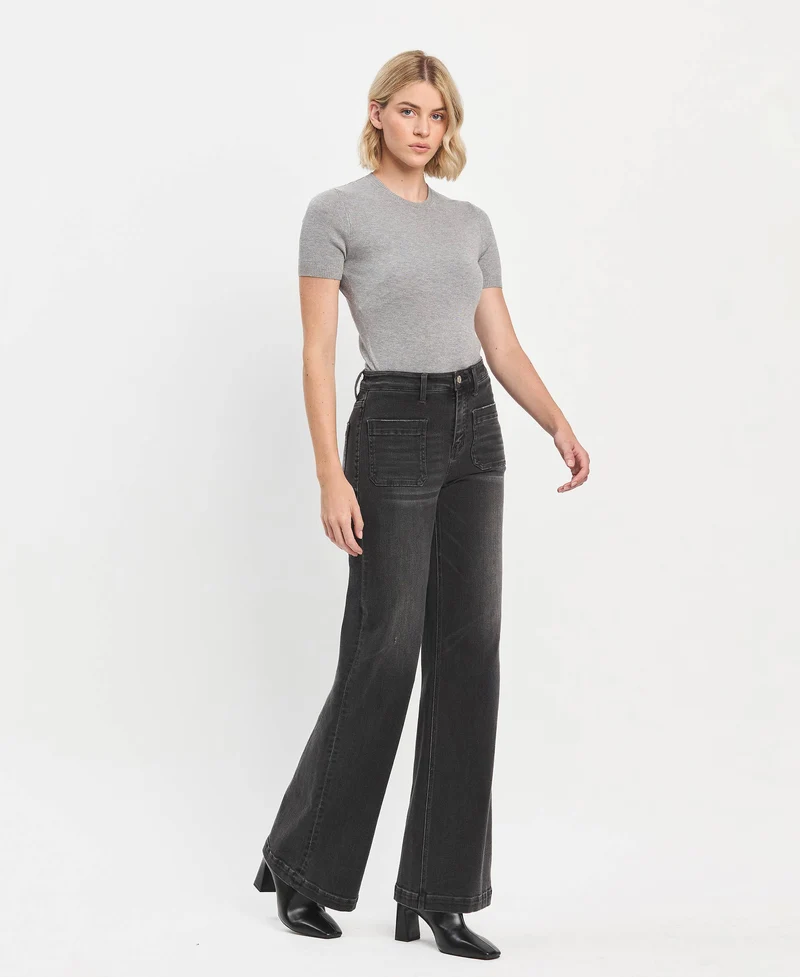 High rise patch pocket trouser Pant