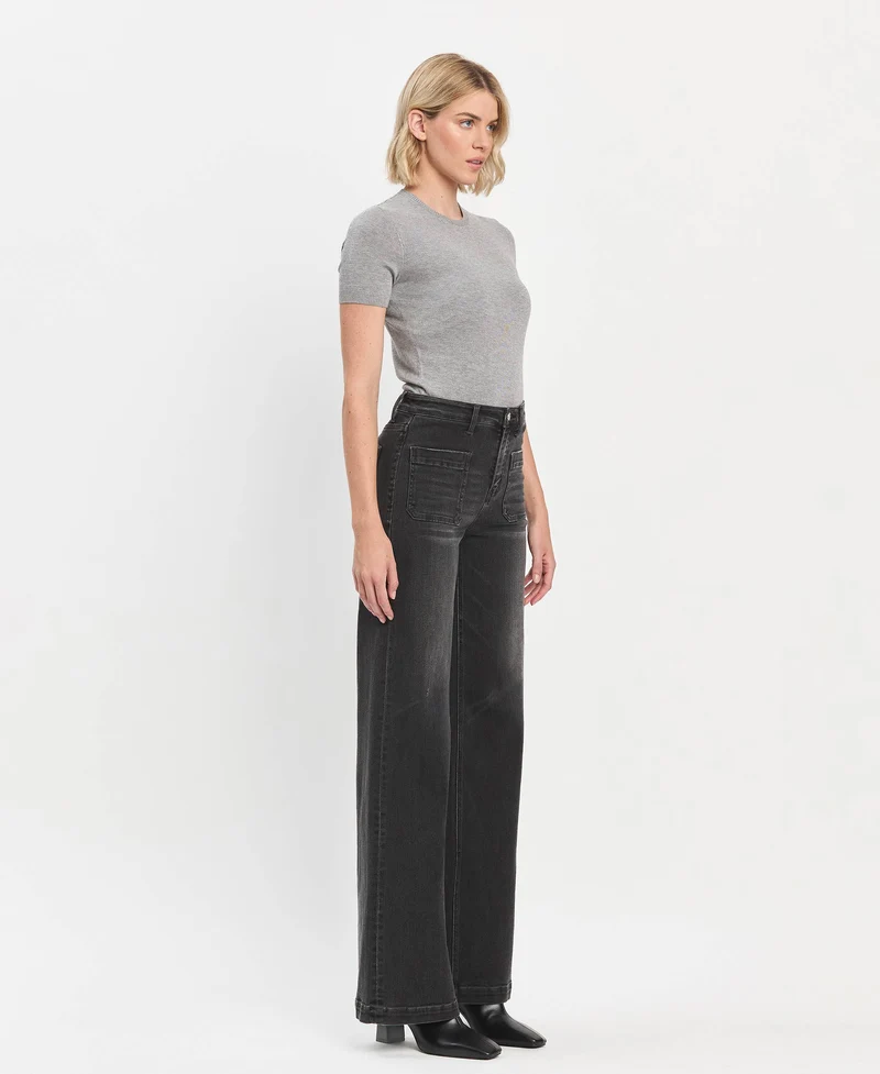 High rise patch pocket trouser Pant