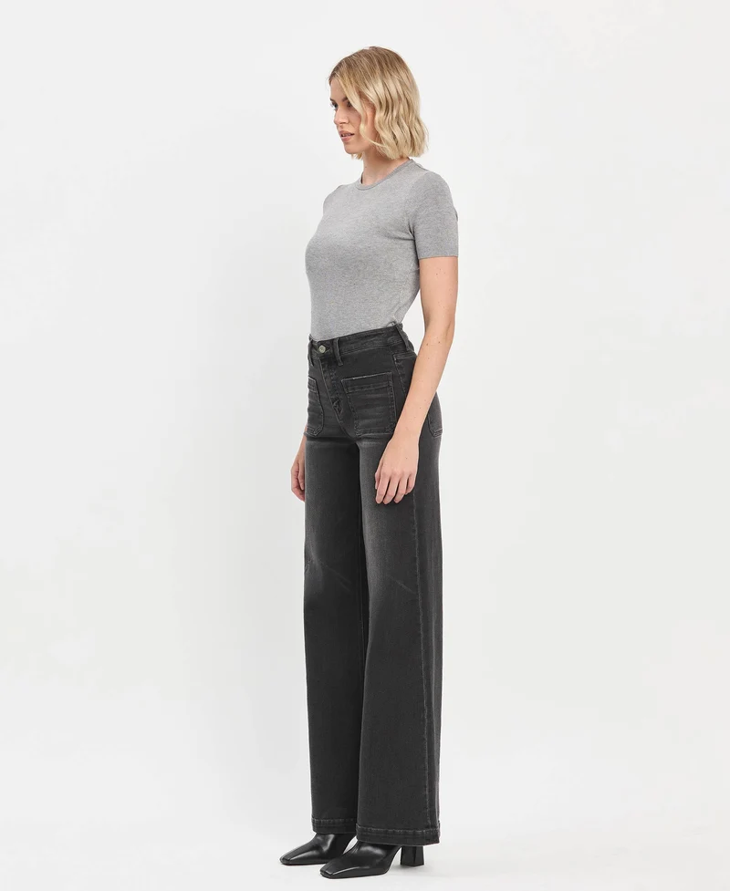 High rise patch pocket trouser Pant