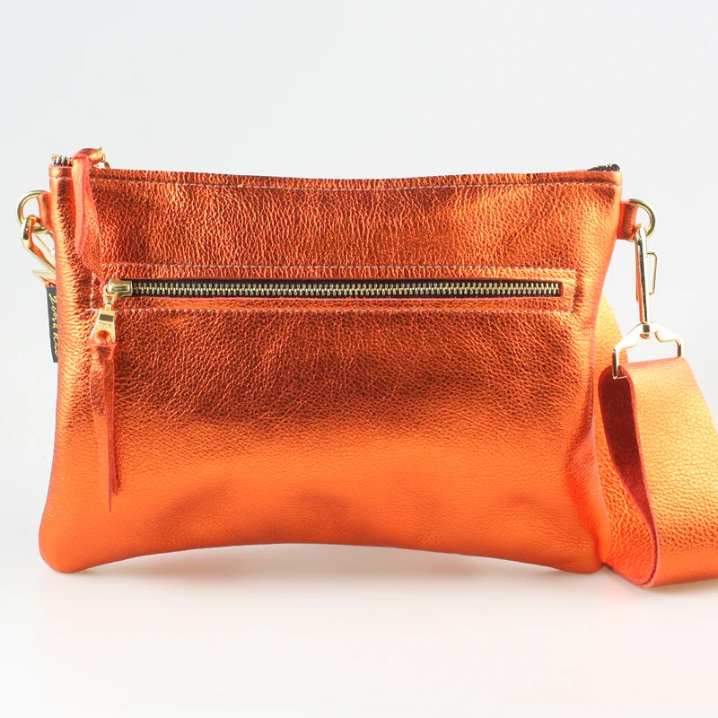 The Metallic Rita Crossbody and Hipbag: Jet