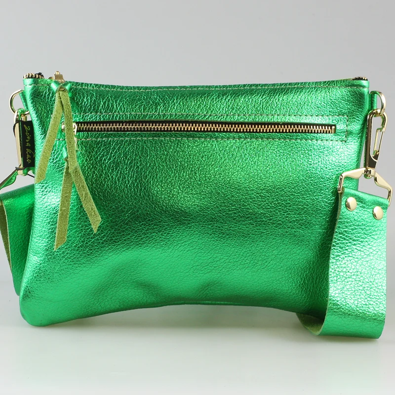 The Metallic Rita Crossbody and Hipbag: Jet