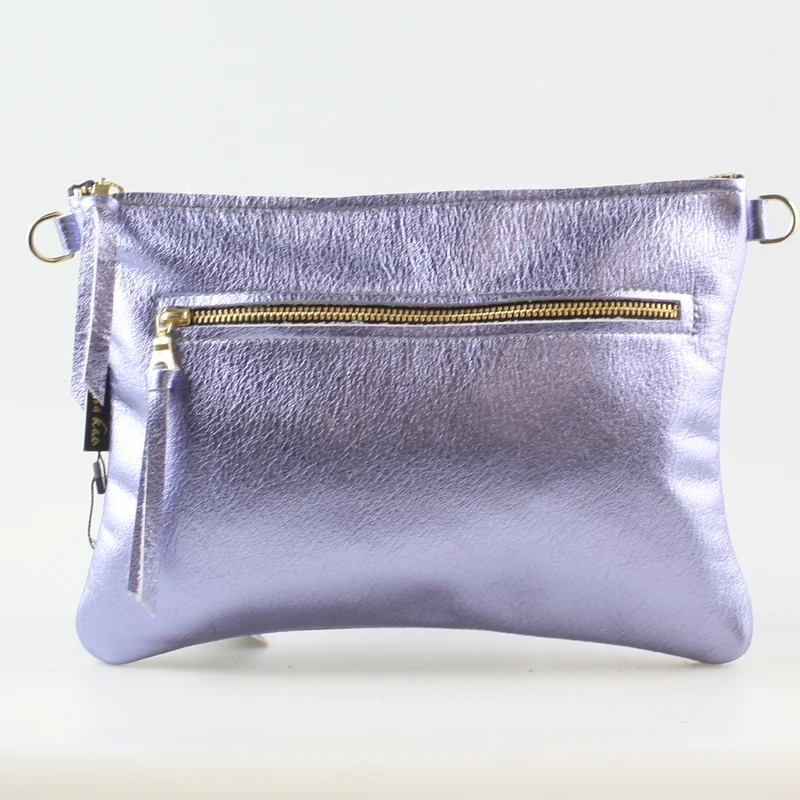 The Metallic Rita Crossbody and Hipbag: Platinum