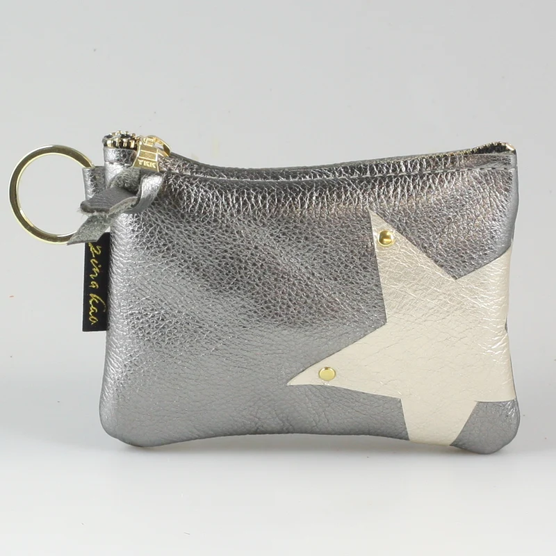 The NEW SIDE STAR Applique Kara: Metallics: Gunmetal w/Platinum Star / Ring