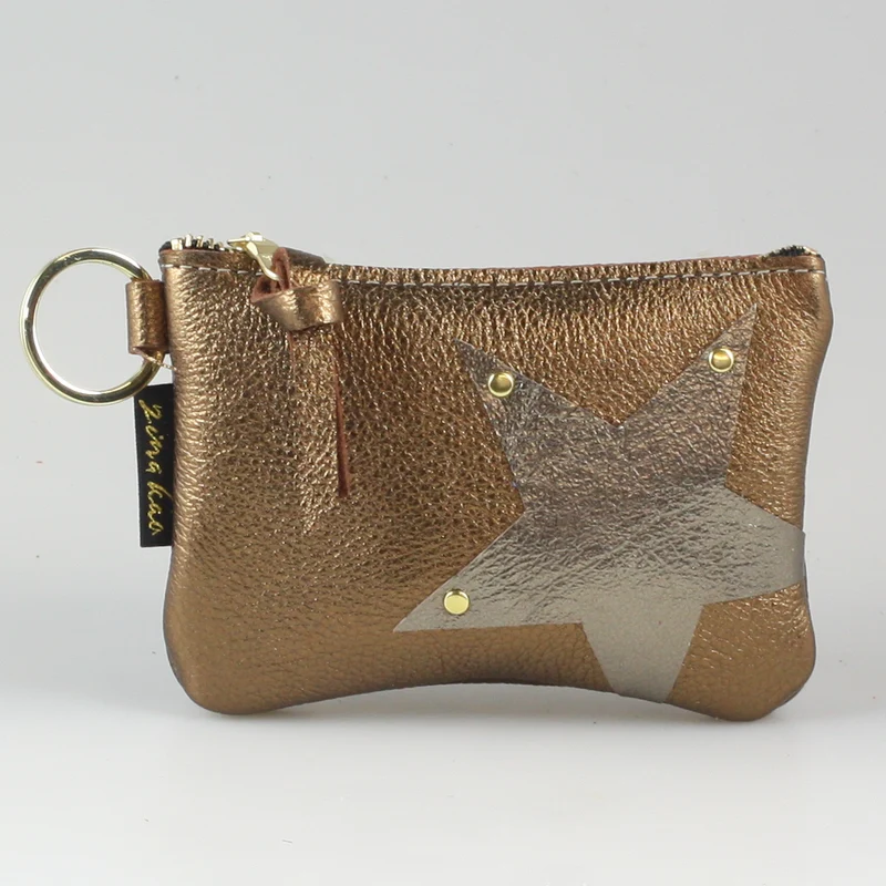 The NEW SIDE STAR Applique Kara: Metallics: Bronze w/Pewter Star / Ring