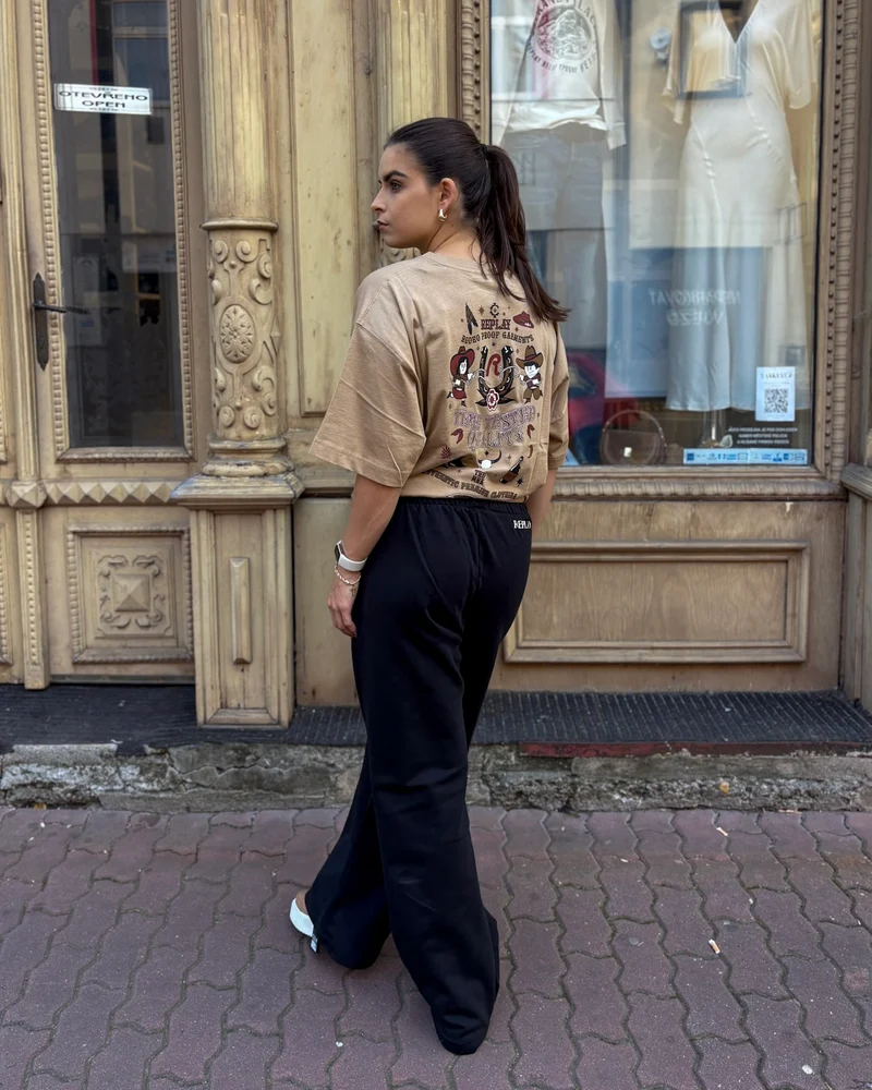 DÁMSKÉ ŠIROKÉ KALHOTY REPLAY SE STAHOVACÍ ŠŇŮRKOU