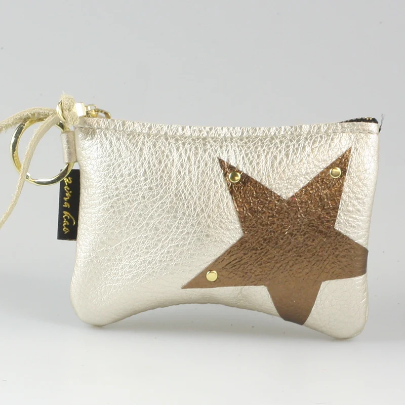 The NEW SIDE STAR Applique Kara: Metallics: Gunmetal w/Gold Star / Ring
