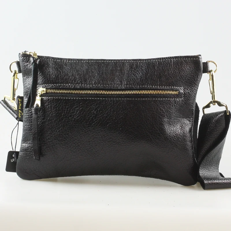 The Metallic Rita Crossbody and Hipbag: Cocoa