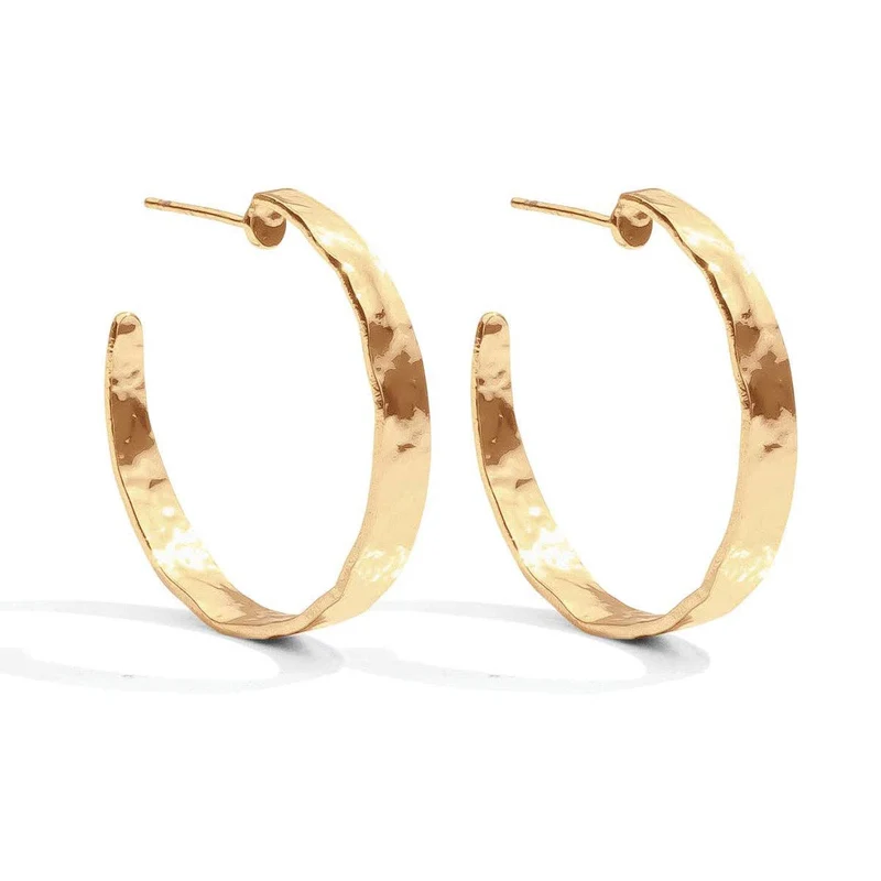 Perfectly Gilded Hoops: Gold / Medium