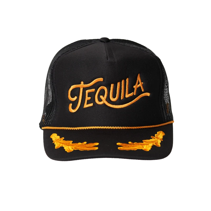 Tequila Trucker Hat: Captain Blk/Gld
