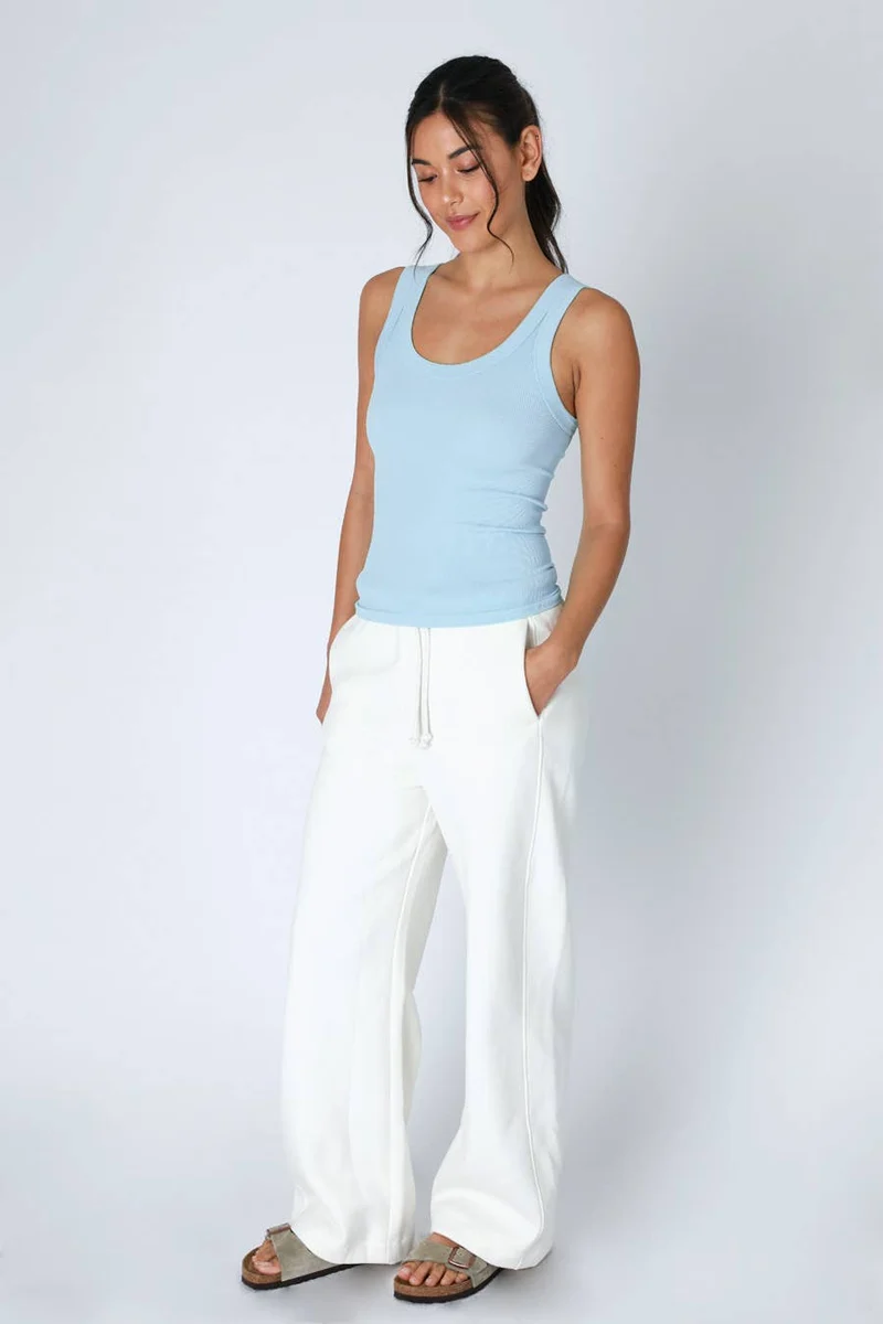 NS8216 - Reversible Ribbed Tank Top: 6 Black