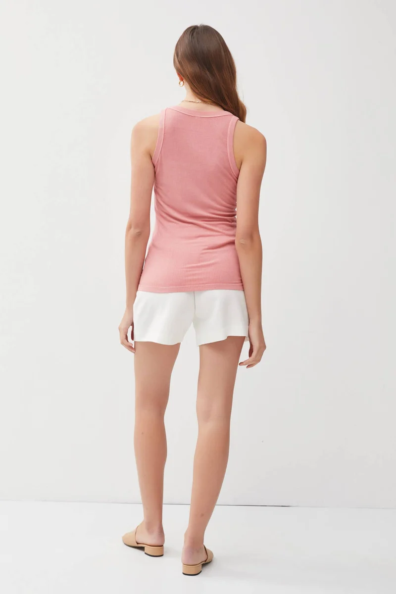 Taupe Ribbed Tank Top