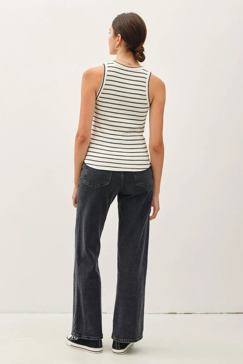 Striped rib Tank Top