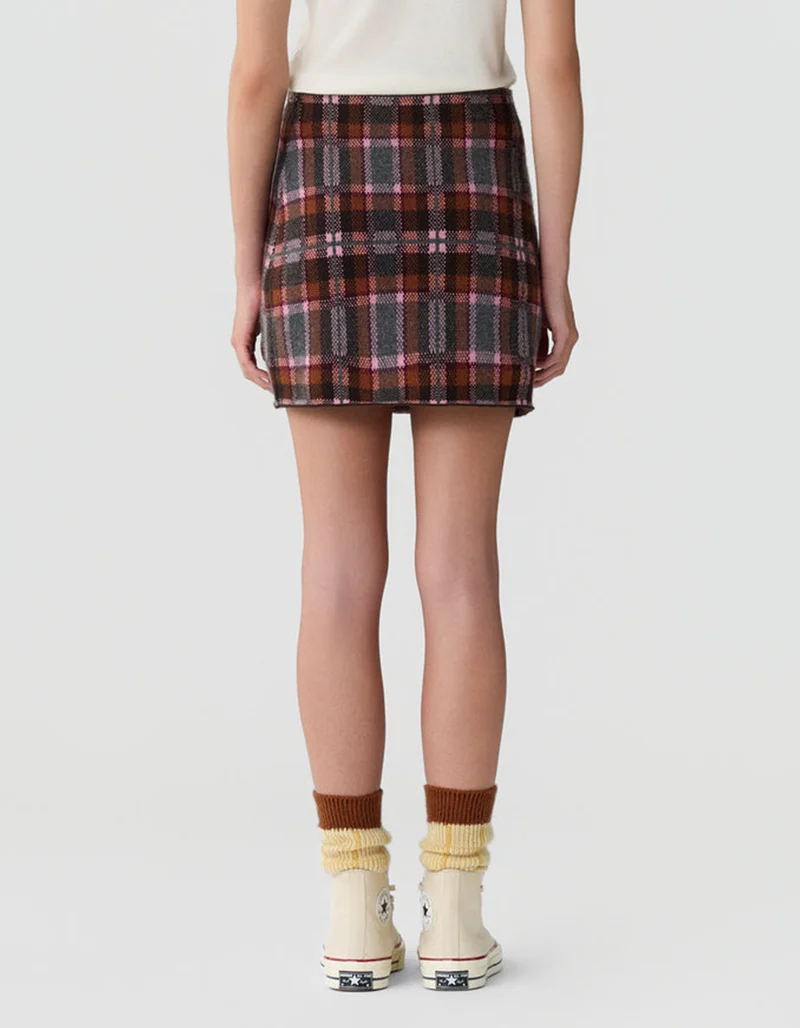 Woll-Kaschmir-Wickel-Mini Rock Tartan