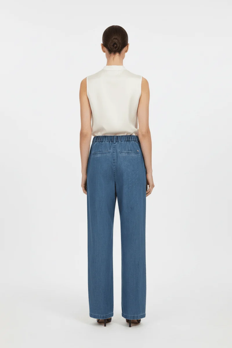 Mos Mosh Hose Straight Fit in Blau