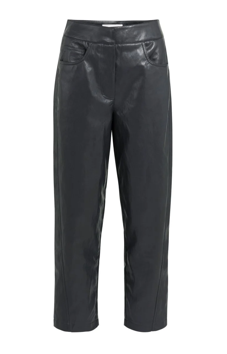 YAYA Carrot-Fit-Hose aus Lederimitat mit Nahtdetail Hole Schwarz