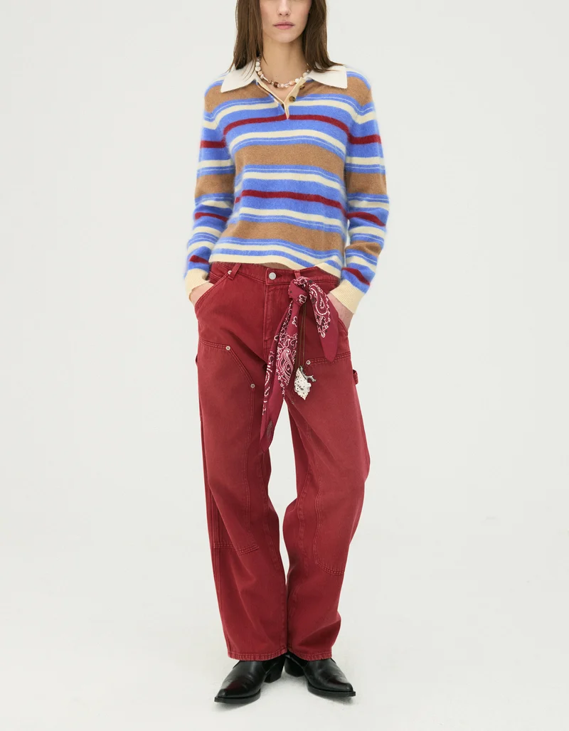 Fuzzy Kaschmir-Pullover Polo Grizzly