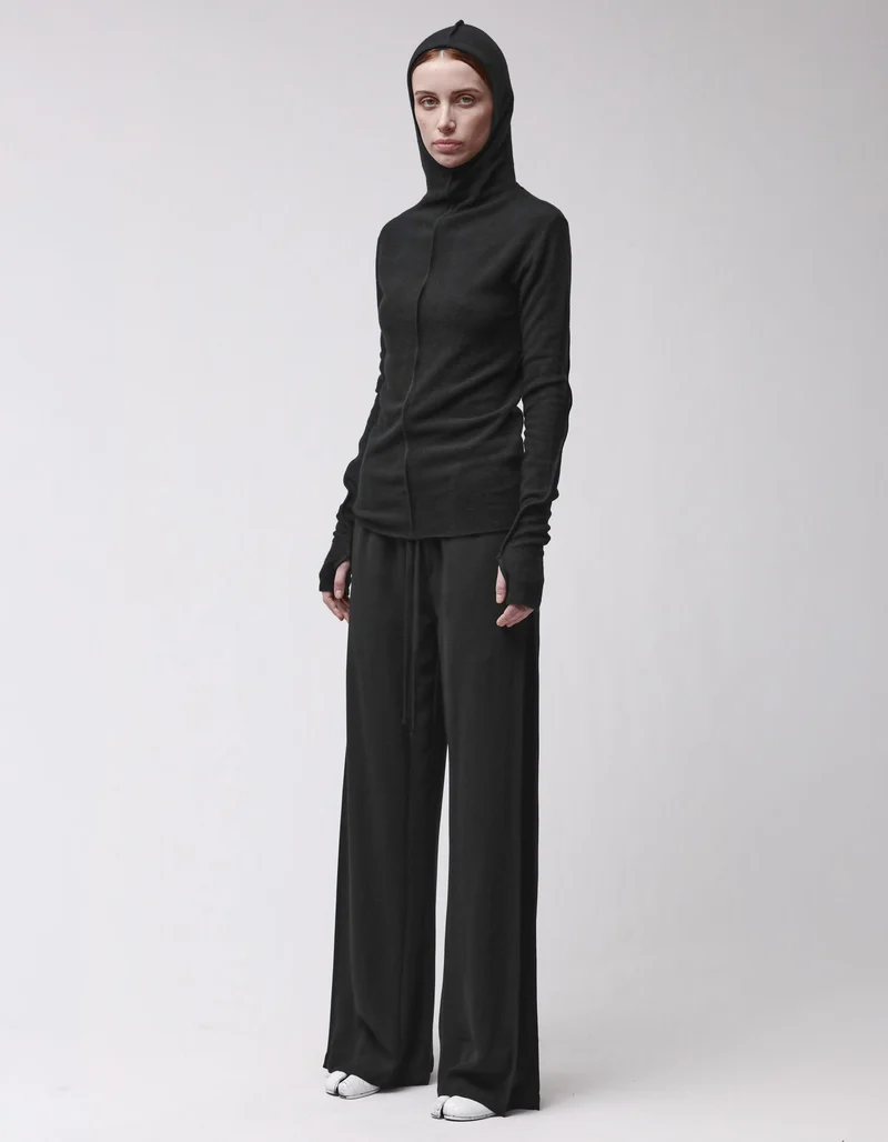 Fleece-Longsleeve mit Kapuze