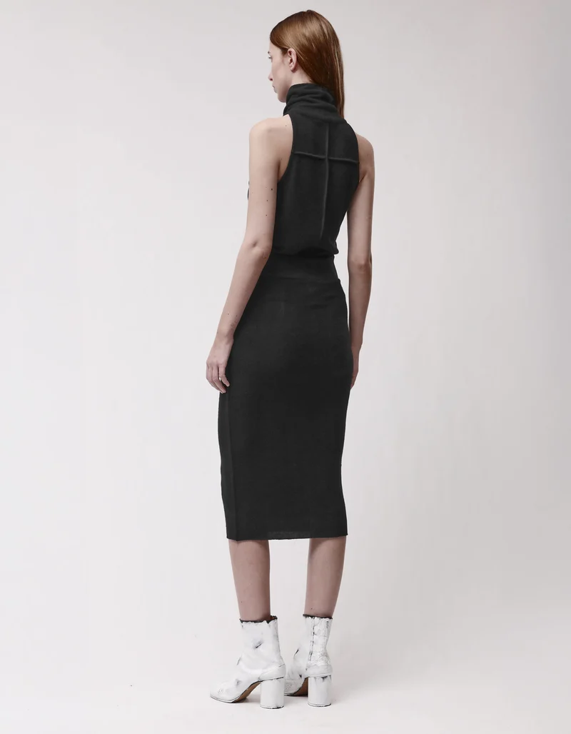 Fleece Midi-Rock mit elastischem Bund