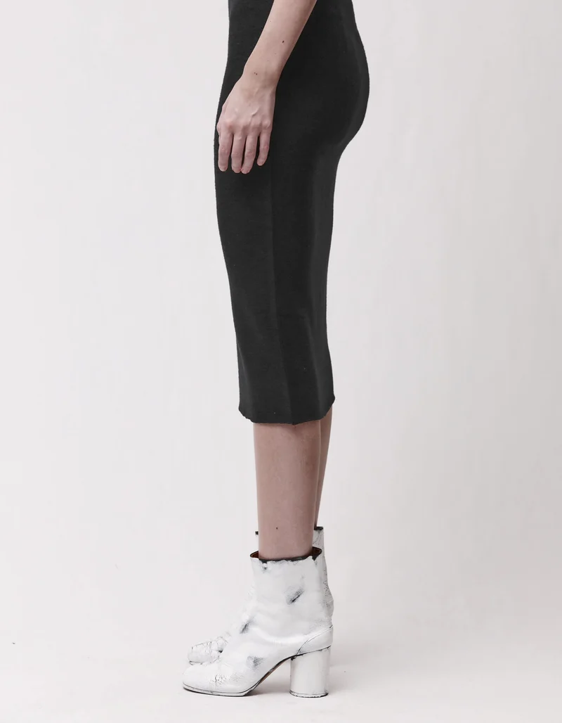 Fleece Midi-Rock mit elastischem Bund