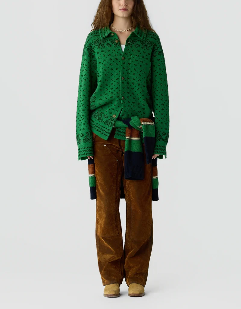 Gemustertes Kaschmir-Overshirt Wild Rag