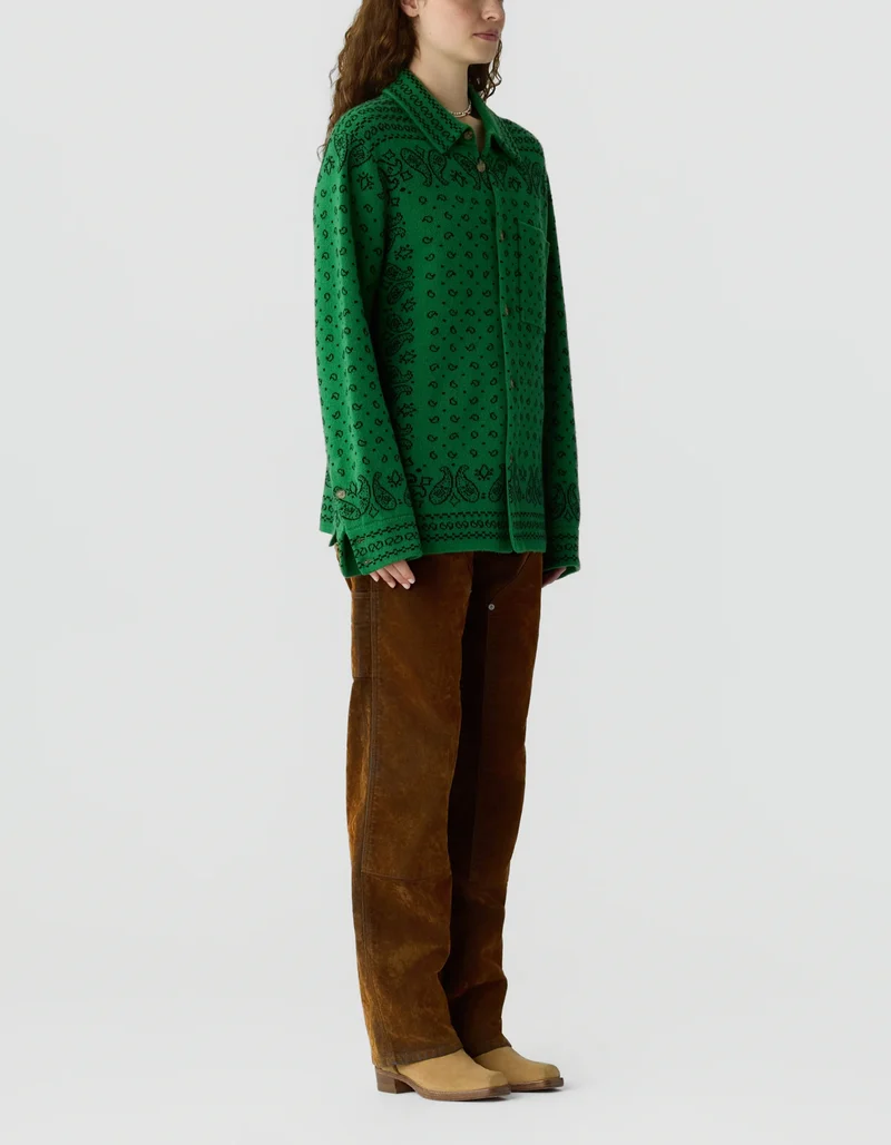 Gemustertes Kaschmir-Overshirt Wild Rag