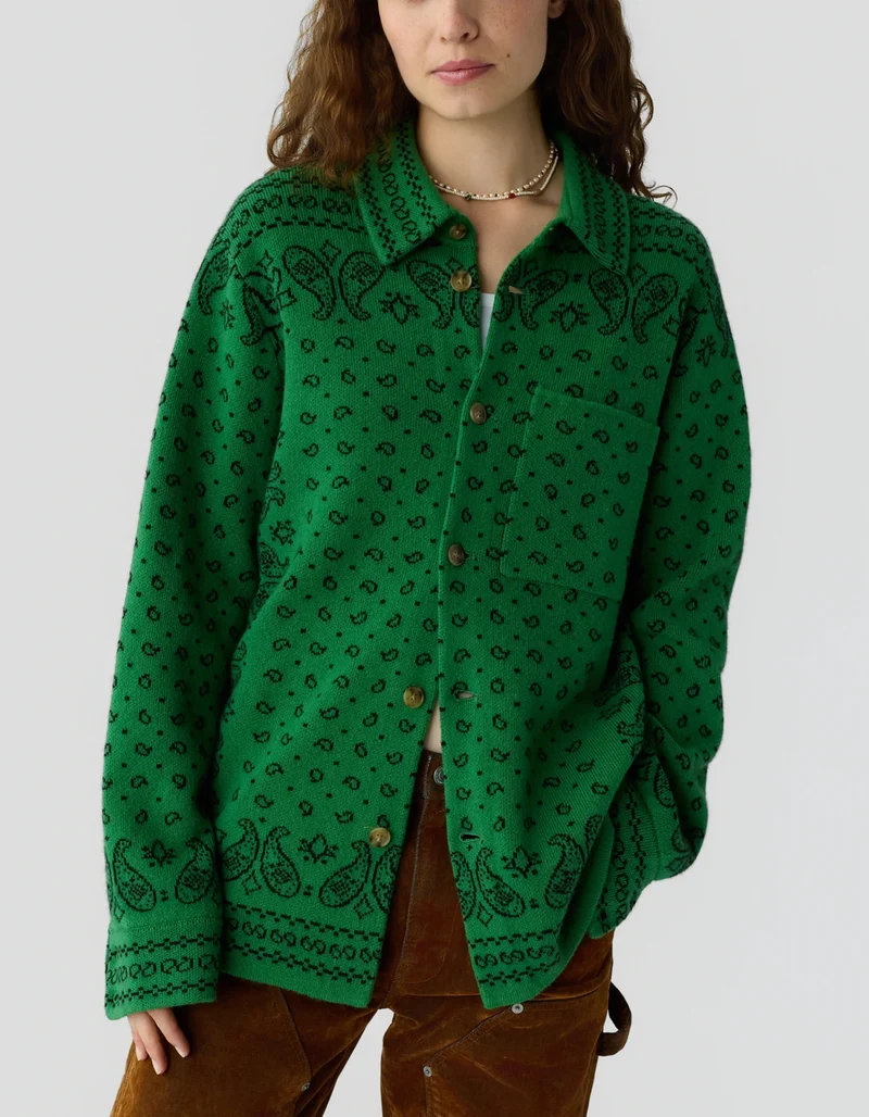 Gemustertes Kaschmir-Overshirt Wild Rag
