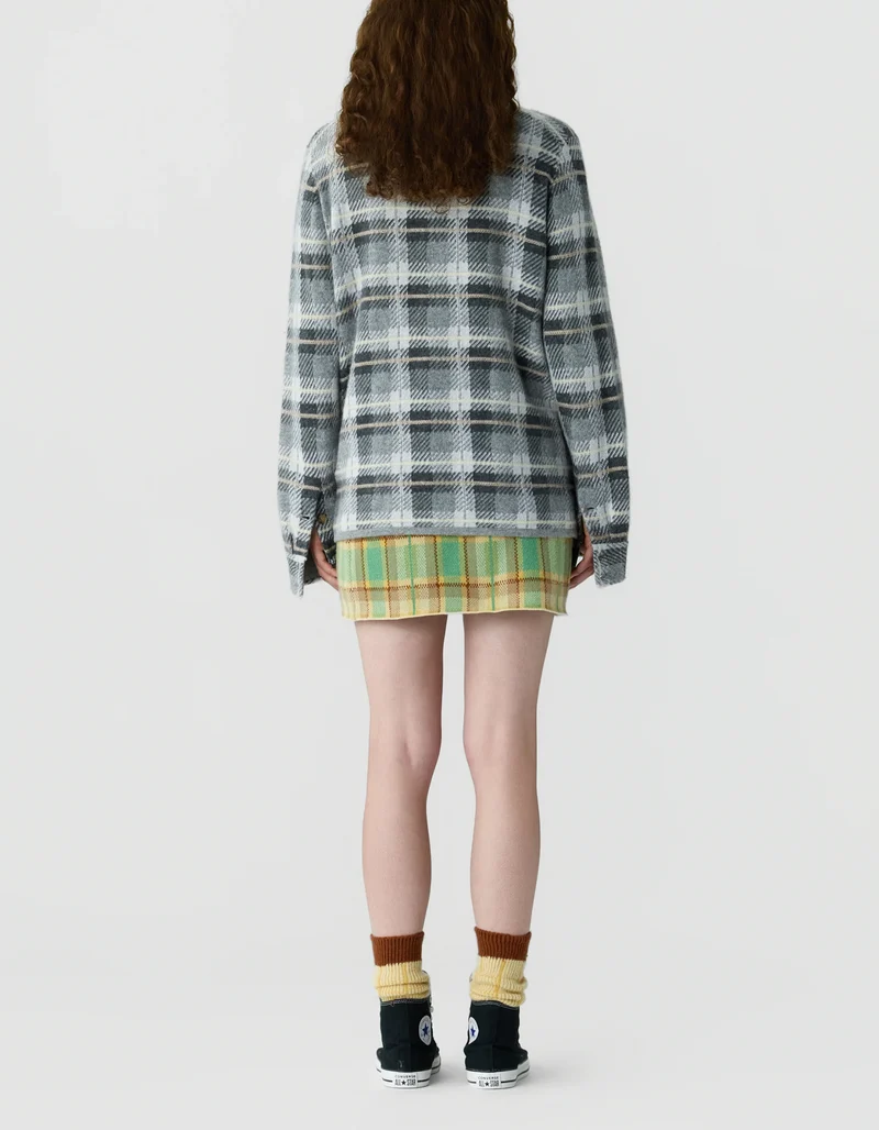 Kaschmir-Overshirt Plaid Work