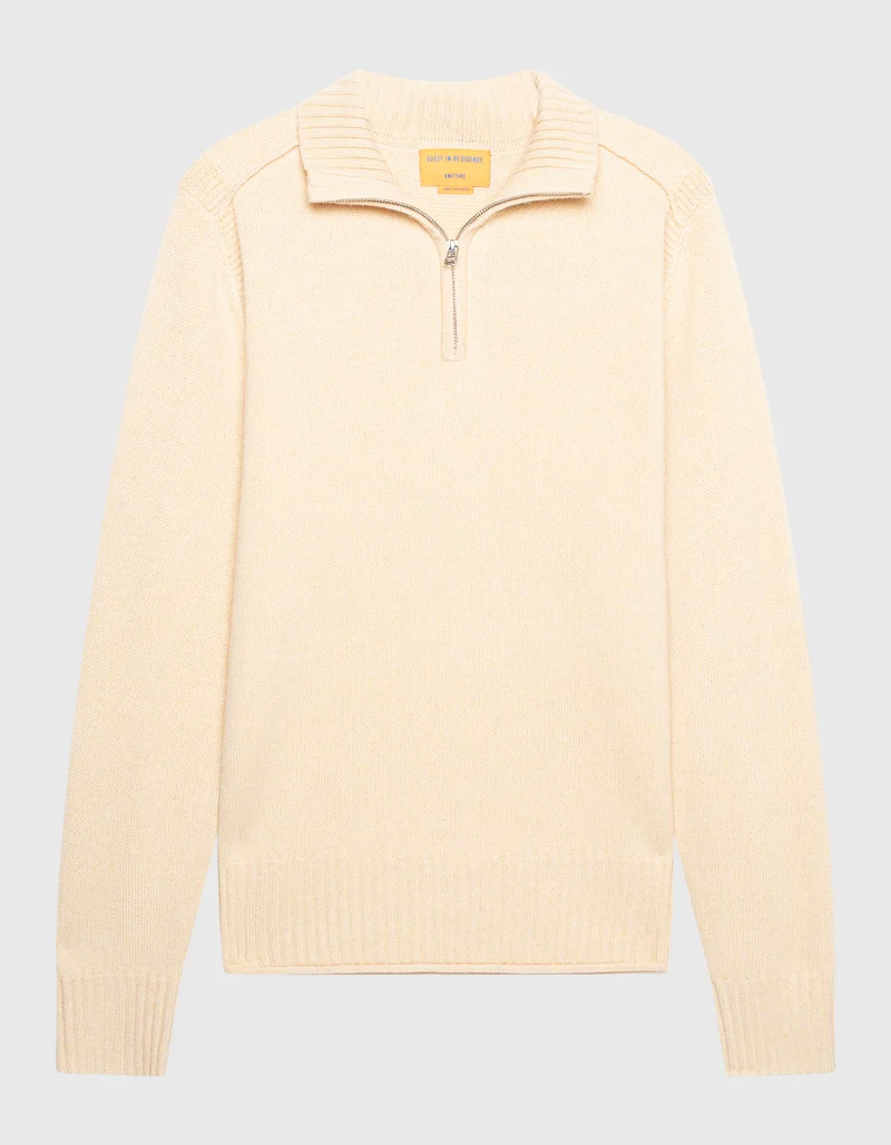 Kaschmir-Pullover Half Zip